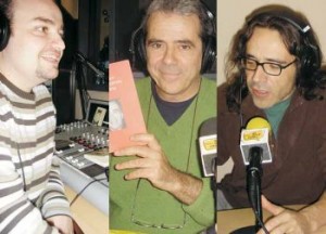 Sopa de poetes (d'esquerra a dreta: Mariano Martínez, Pepe Maiques, i Òscar Solsona)